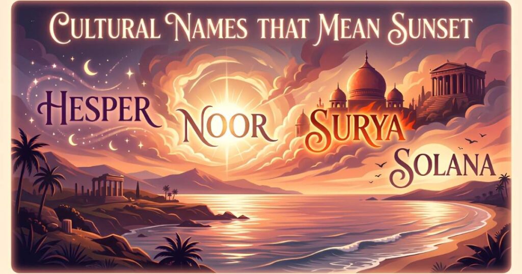 Cultural Names That Mean Sunset