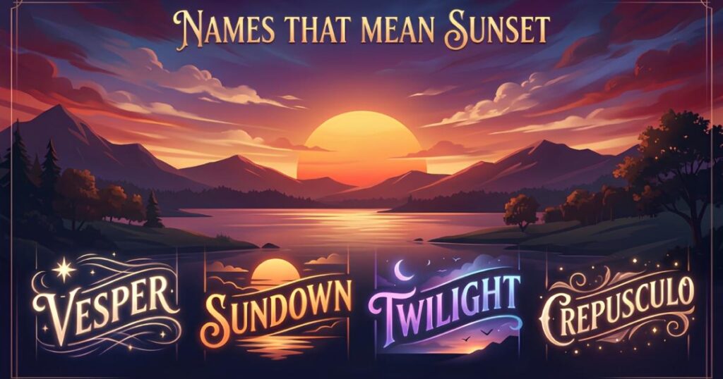 Names That Mean Sunset