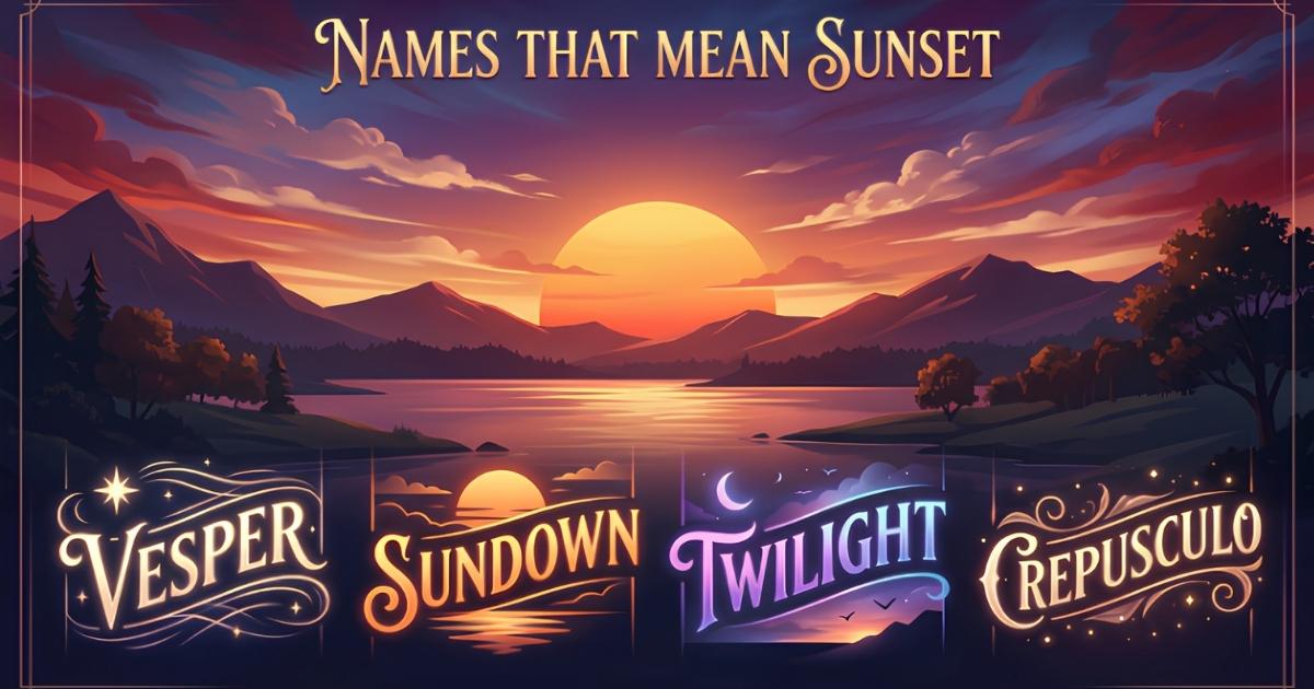 Names That Mean Sunset
